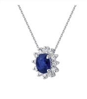 Halskette Demetra Dame Diana in Gold Zaffiro blu 9K.139.Z.045.012.W